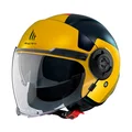 HELMET-OPEN FACE MT VIALE SV S BETA D3 DUAL SCREEN- BLUE/MATT YELLOW   XS (ECE 22.06)