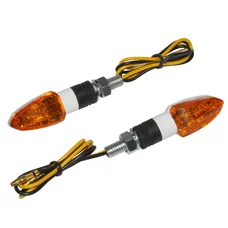 CLIGNOTANT UNIVERSEL REPLAY MICRO FLECHE A AMPOULE ORANGE/BLANC (L 54mm / H 20mm / L 22mm) (HOMOLOGUE CE) (PAIRE)
