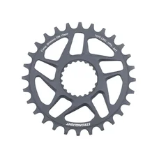 PLATEAU VTT DIRECT MOUNT BOOST POUR SHIMANO FC-M9100/M9120/M9130 STRONGLIGHT MONO ALU HT3 GRIS 28DTS - 12V.
