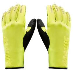 GANTS VELO LONG MAVIC ESSENTIAL THERMO NOIR/JAUNE REFLECHISSANT L (PAIRE SUR CARTE) SANS VELCRO