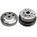 EMBRAYAGE SCOOT ADAPTABLE MBK 50 BOOSTER, NITRO/YAMAHA 50 BWS, AEROX/APRILIA 50 SR/MALAGUTI 50 F12 (DIAM 107 AVEC POULIE + CLOCHE)  -P2R-