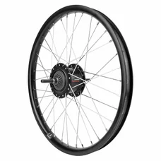 ROUE VTT / CARGO / VAE / E-BIKE / LONGTAIL 20" ER20 ARRIERE NOIR DOUBLE PAROI MOYEU NEXUS 7V FREIN TAMBOUR 36 RAYONS INOX (J.40625)