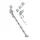 SIDE STAND FOR MOPED - PEUGEOT 103 SP, MVL- CHROMED TWISTED STEEL (LENGTH 340mm)  -SELECTION P2R-