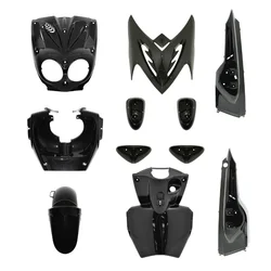 FAIRINGS/BODY PARTS FOR SCOOT  MBK 50 STUNT/YAMAHA 50 SLIDER BLACK (WHITH BLACK PADS) (11 PARTS KIT)