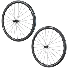 ROUES ROUTE DISQUE 700 FIR FC 38 PRO CENTERLOCK CARBONE NOIR CASSETTE SRAM XDR 12V AXE TRAVERSANT 12/100 ET 12/142 HAUTEUR/PROFIL 38 mm (PAIRE) - TUBELESS READY