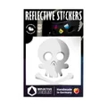 AUTOCOLLANT/STICKER REFLECHISSANT TETE DE MORT BLANC  -REFLECTIVE BERLIN-
