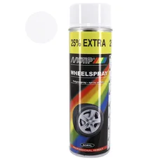 BOMBE DE PEINTURE MOTIP PRO ACRYLIQUE JANTES BLANC BRILLANT AEROSOL 500 ml (04003)