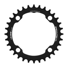 CHAINRING FOR E-BIKE - SINGLE 32teeth Ø104 BLACK TA E-ONE 4 ARMS ALU 7075 FOR BOSCH / BROSE / YAMAHA / GIANT / SHIMANO E-STEPS TA E-ONE