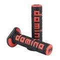 REVETEMENT POIGNEE DOMINO MOTO OFF ROAD A360 NOIR/ROUGE CLOSED END 120-123mm (PAIRE)