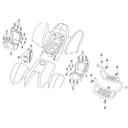 Protection centrale - Repose-pieds