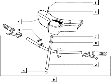 Guidon complet - cache guidon