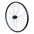 WHEEL FOR TREKKING BIKE- 700X35 DISC -REAR- M640 ALUMINIUM BLACK- SHIMANO DISC HUB M745 6 HOLES FOR CASSETTE SHIMANO/SRAM 10/9 Speed. TUBETYPE and TUBELESS READY