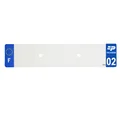 BANDE PLAQUE AUTO 520x110 POUR PVC VIERGE DEP. 02/EURO (VENDU A L'UNITE)