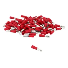 COSSE ELECTRIQUE PRE-ISOLEE MALE DIAM 4mm ROUGE POUR SECTION FIL 0,25 à 1,5 mm²  (VENDU AU SACHET DE 100 PIECES)  -SELECTION P2R-