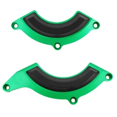ENGINE COVERS PROTECTION SET (PARTIALLY "Half-moon") - FOR KAWASAKI 900 Z900 ALU CNC - GREEN  (PAIR)  -AVOC-