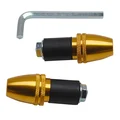 EMBOUT DE GUIDON REPLAY CONIQUE MOLETE OR DIAM 17 mm (PAIRE)