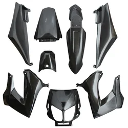 FAIRINGS/BODY PARTS FOR 50cc MOTORBIKE   DERBI 50 SENDA 2000>2010 BLACK GLOSS  (8 PARTS KIT) SELECTION P2R-