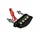 ECLAIRAGE DE PLAQUE IMMATRICULATION REPLAY UNIVERSEL 4 LEDS SMD TRANSPARENT/NOIR (L 42mm / H 15mm / L 20mm) (HOMOLOGUE CE)