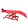 PONT/TABLE ELEVATEUR/ELEVATRICE MOTO UNIVERSEL ACIER ROUGE PLATEAU 180x60 cm HAUTEUR MINI 21 CM - HAUTEUR MAXI 71 cm (CHARGE MAXI 450 kg)