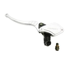 BRAKE MASTER CYLINDER UNIVERSAL (FRONT) ALUMINIUM CNC -  BLACK-SILVER LEFT