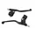 LEVERS KIT FOR MOPED - ALU BLACK LONG M90  (PAIR)  -SELECTION P2R-