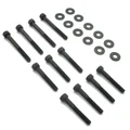 KIT FASTENER REPLAY FOR KICK STARTER COVER (STEEL) FOR PEUGEOT 50 TKR, TREKKER, SPEEDFIGHT, SQUAB  BLACK 6x40/55 (SET OF 11)