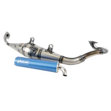 POT SCOOT YASUNI Z VERNI POUR MBK 50 NITRO, OVETTO/YAMAHA 50 AEROX, NEOS/MALAGUTI 50 F12/APRILIA 50 SR  (SILENCIEUX BLEU AZUR)  -TUB901A-