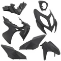 CARROSSERIE/CARENAGE SCOOT ADAPTABLE MBK 50 NITRO 2013>/YAMAHA 50 AEROX 2013> NOIR MAT (KIT 7 PIECES)  -P2R-