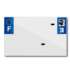 BANDE PLAQUE MOTO 210x130 POUR PVC VIERGE DEP.2B/EURO (VENDU A L'UNITE)