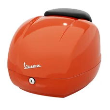 TOP CASE 36L AVEC DOSSERET ORIGINE PIAGGIO 125-300 VESPA GTS 2022> ORANGE IMPULSIVO A11 - CM273381-