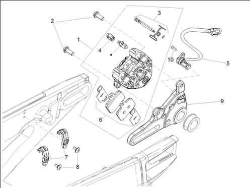 Pince frein arrière