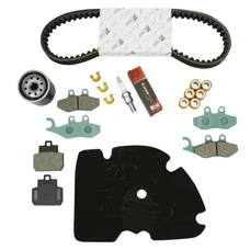 KIT ENTRETIEN MAXISCOOTER ORIGINE PIAGGIO 125 X-EVO 2007>2016 (AVEC GUIDES VARIATEURS) (PLAQUETTE AR HENGTONG 647400)  -1R000383-