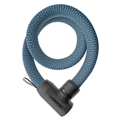 ANTIVOL VELO CHAINE A CLE ABUS YARNIT 4004K DIAM 24 mm LONGUEUR 110 cm AVEC SERRURE INTEGREE BLEU -NIVEAU SECURITE 7