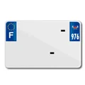 PLAQUE IMMATRICULATION MOTO TIFLEX ALU PREPERCEE 210x130 DEP.976 VIERGE (VENDU PAR 10)