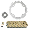 KIT CHAINE ADAPTABLE YAMAHA 350 YFM R RAPTOR 2004>2013, YFM RAPTOR 2004  520  13x38  (DIAM COURONNE 125/145/10.5)  (DEMULTIPLICATION ORIGINE)  -AFAM-