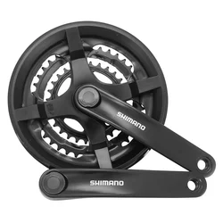 PEDALIER VTT SHIMANO 6/7/8V. TY301 NOIR 170mm 48-38-28 (BOITIER 123mm)