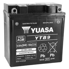 BATTERIE 12V  3 Ah YTB9 
YUASA ACTIVEE EN USINE PRETE A L'EMPLOI  (Lg114xL71xH86mm)