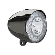 ECLAIRAGE VELO A PILE AVANT SUR GARDE-BOUE / PATTE AXA CLASSIC 706 LED 15 LUX NOIR AVEC INTERRUPTEUR LIVRE AVEC 3 PILES AAA