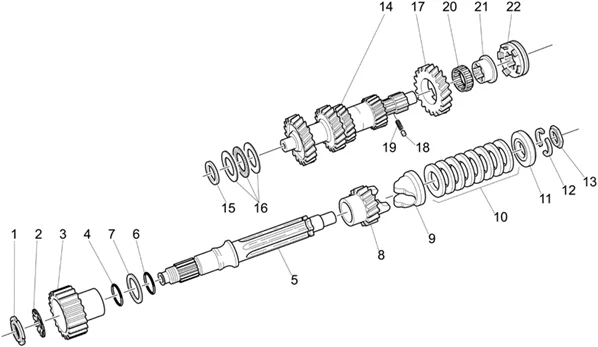 Arbre primaire boite de vitesses