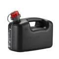 JERRYCAN/BIDON ESSENCE/CARBURANT PRESSOL EN POLYETHYLENE NOIR AVEC BEC FLEXIBLE 5L (AVEC GRADUATION)