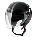 HELMET-OPEN FACE MT STREET SCOPE D2 BLACK/GLOSS GREY   XS (ECE 22.06)