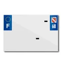 PLASTIC STRIP FOR PVC LICENSE PLATE WITH BUSINESS NAME (MOTORBIKE FORMAT 210X145)-DEPT 68/EUROPE (SOLD PER UNIT)