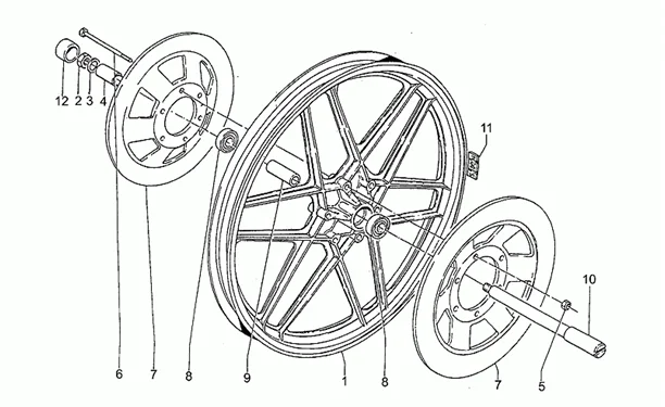 Roue AV alliage-1e série