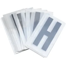 LETTRE PLAQUE PVC MOTO/SCOOTER 45mm  H  (VENDU PAR 10)