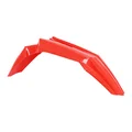 GARDE BOUE AV 50 A BOITE ADAPTABLE RIEJU 50 MRT 2009>2021, MRT ENDURO 2009>2021, MRT PRO 2009>2021, MRT SM 2009>2021 ROUGE BRILLANT  -P2R-