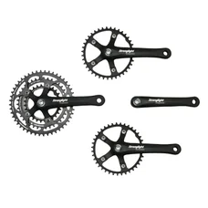 PEDALIER ROUTE STRONGLIGHT 9/10V. IMPACT TANDEM NOIR 170mm 48-38-28 (KIT AVANT + ARRIERE) (AXE CARRE 115mm)