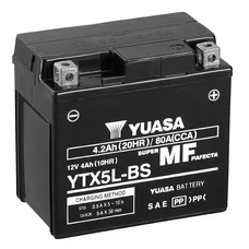 BATTERY 12V  4 Ah YTX5L-BS YUASA MF MAINTENANCE FREE-SUPPLIED WITH ACID PACK (Lg114xWd71xH106)