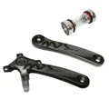MANIVELLES VTT SUNRACE 11/12V. MX ALU NOIR 175mm AXE INTEGRE POUR MONO DIAM. 96mm (SANS PLATEAU) AVEC CUVETTES (PEDALIER SANS PLATEAU AUSSI COMPATIBLE 10V.)