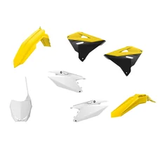FAIRINGS/BODY PARTS FOR RESTYLING SUZUKI 125, 250 RM 2001>2008 Yellow/white (OEM color) ( 7 parts kit )   -POLISPORT-