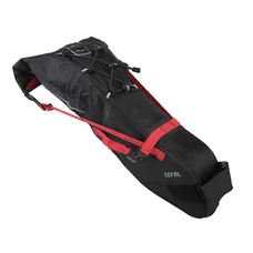 SADDLE BAG FOR BICYCLE - ZEFAL Z-ADVENTURE R11 5 to 11L - RED/BLACK  - VELCRO TAPE FASTENING - ( L 56cm x W 15cm x 17cm) MAX LOAD 5kgs